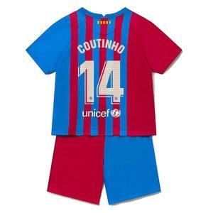 Camisola FC Barcelona Philippe Coutinho 14 Criança 1º Equipamento 2021-22