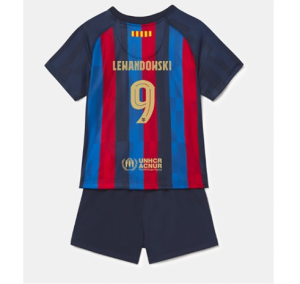 Camisola FC Barcelona Lewandowski 9 Criança 1º Equipamento 2022-23